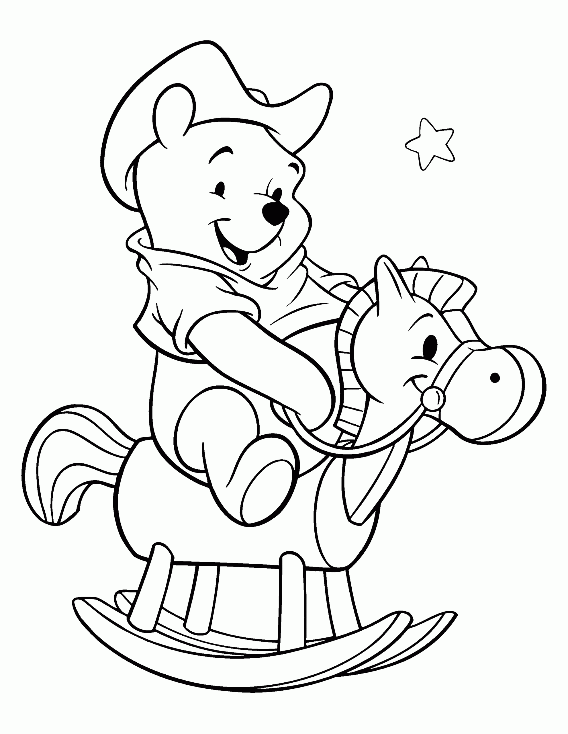 winnie Pooh colouring sheets printables