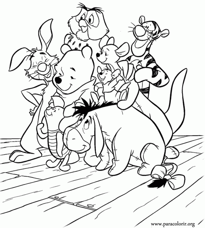 Winnie The Pooh Winnie The Pooh And Friends Coloring Page