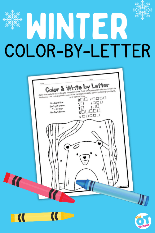 Winter Color By Letter Worksheet The OT Toolbox