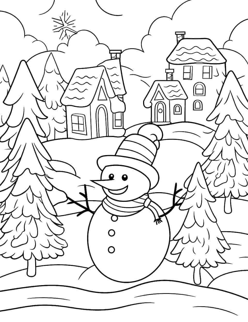 coloring pages printable winter