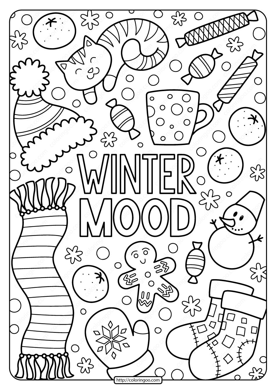 Winter Coloring Pages Free Printable Pdf