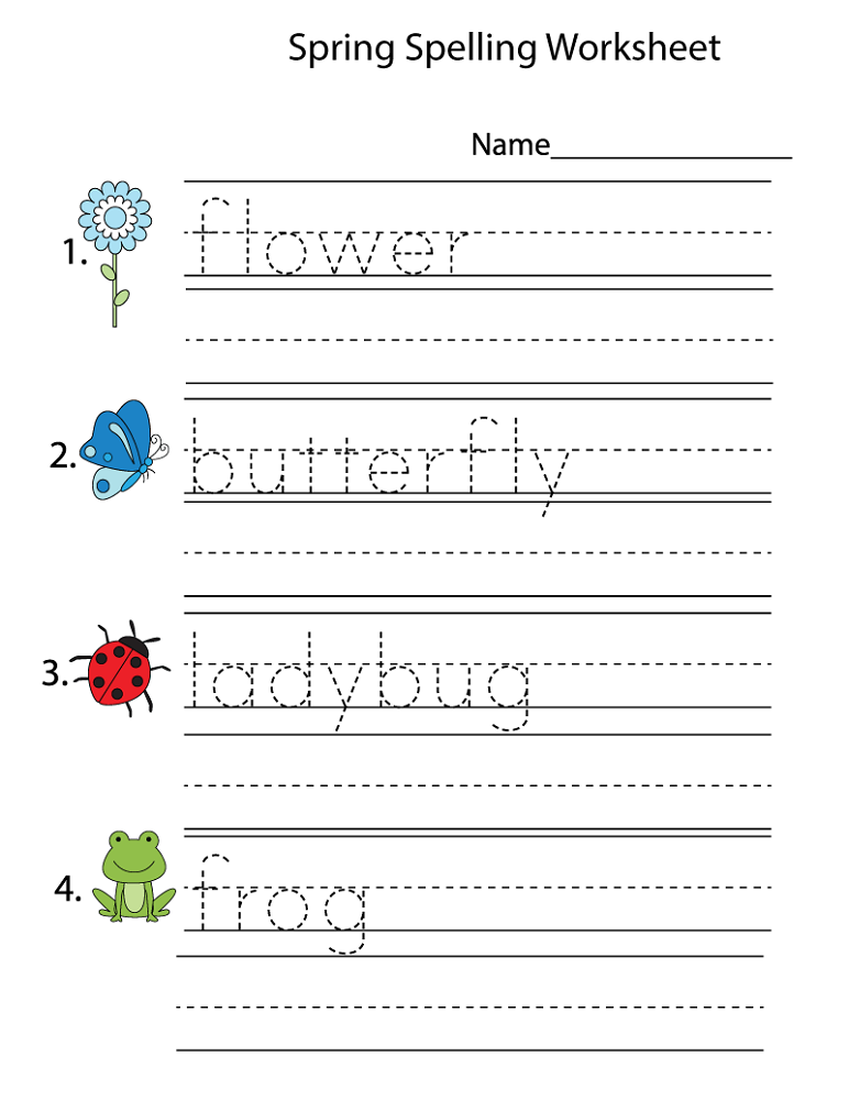 Working Sheets For Kindergarten