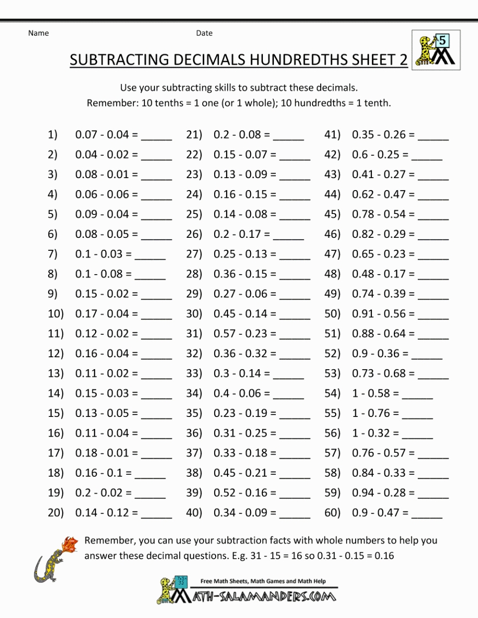 Worksheets For 12 Year Olds
