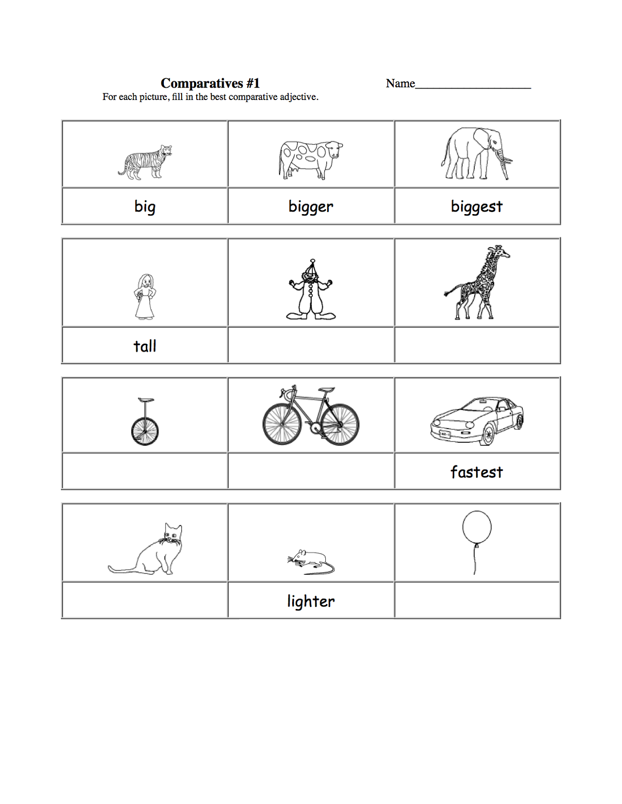 7 year old kids worksheets
