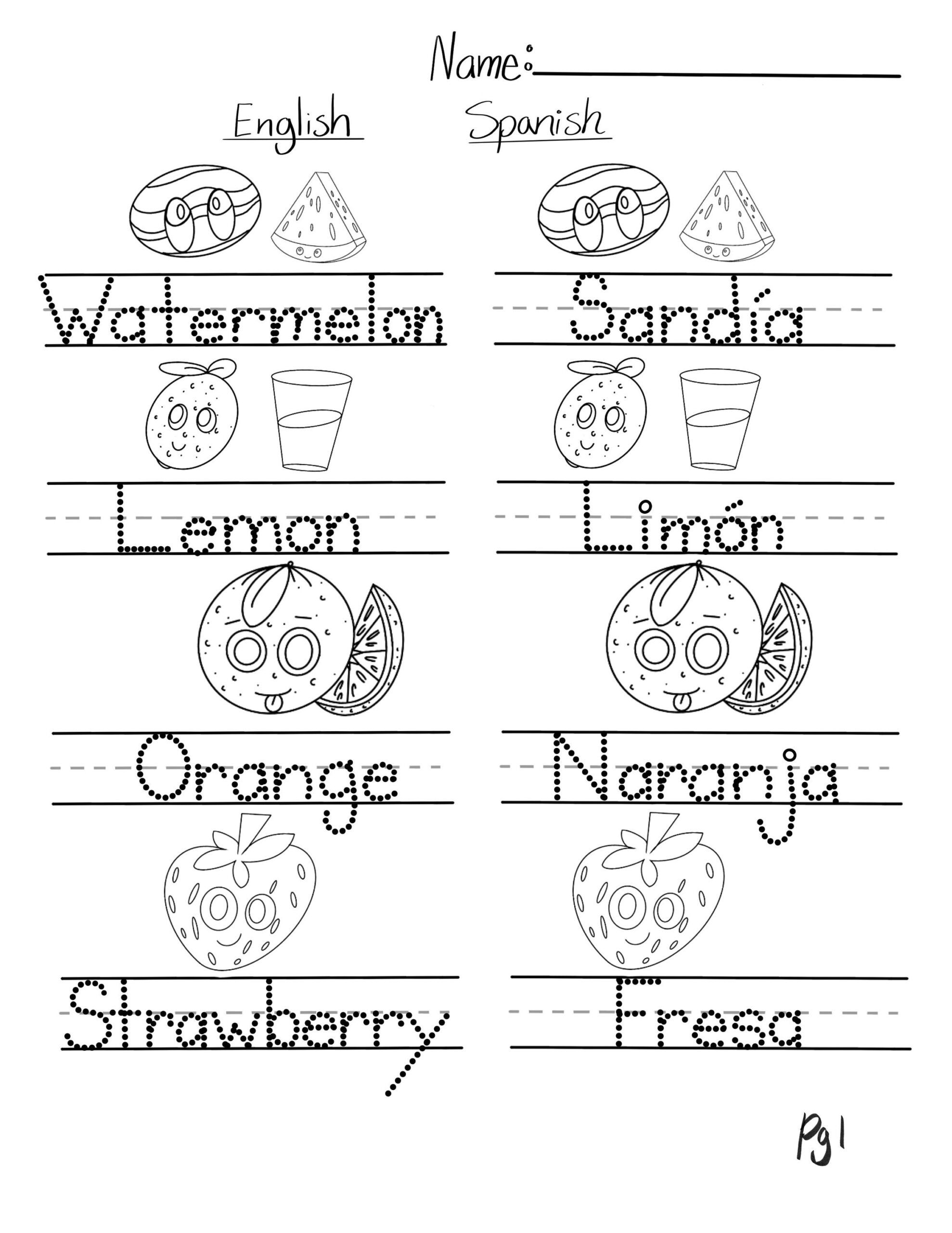 worksheets for kids learning english