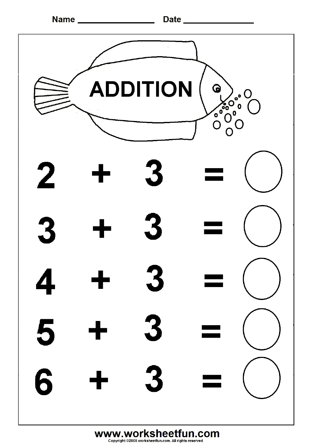 free kids math printables
