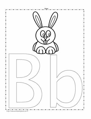 Worksheets Letter B Coloring Pages