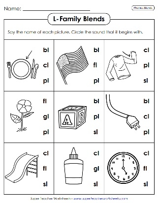 Writing L Blend Words Worksheet By Teach Simple Worksheets Library