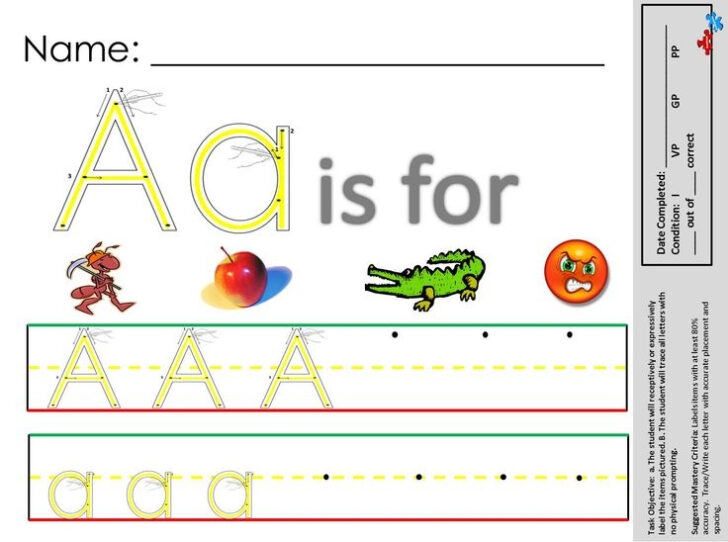 Writing Worksheets For Autism Handwriting Worksheets