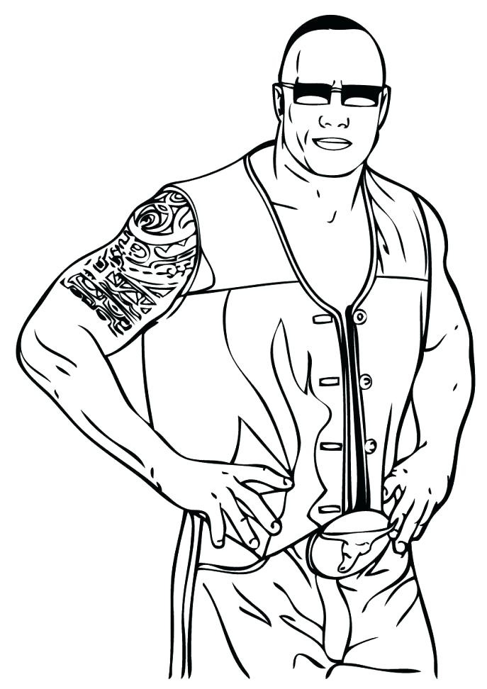 wwe wrestling coloring page images