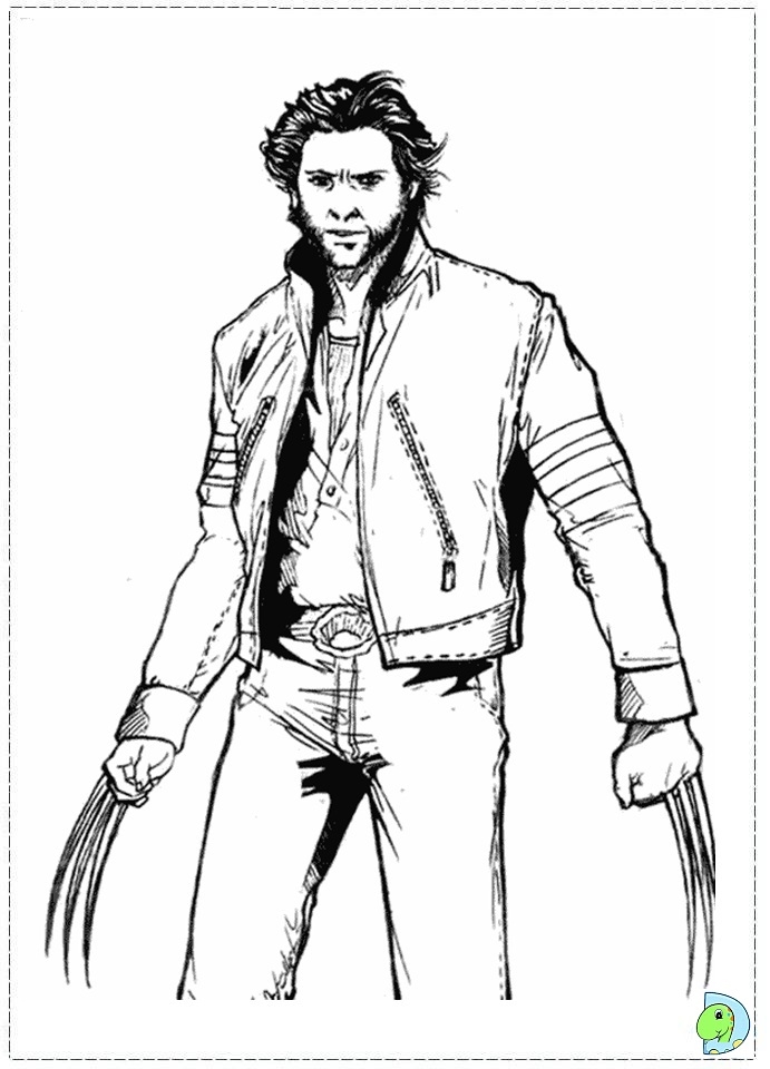 X Men Coloring Page DinoKids
