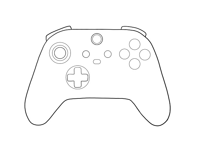 Xbox Controller Coloring Page Coloring Book