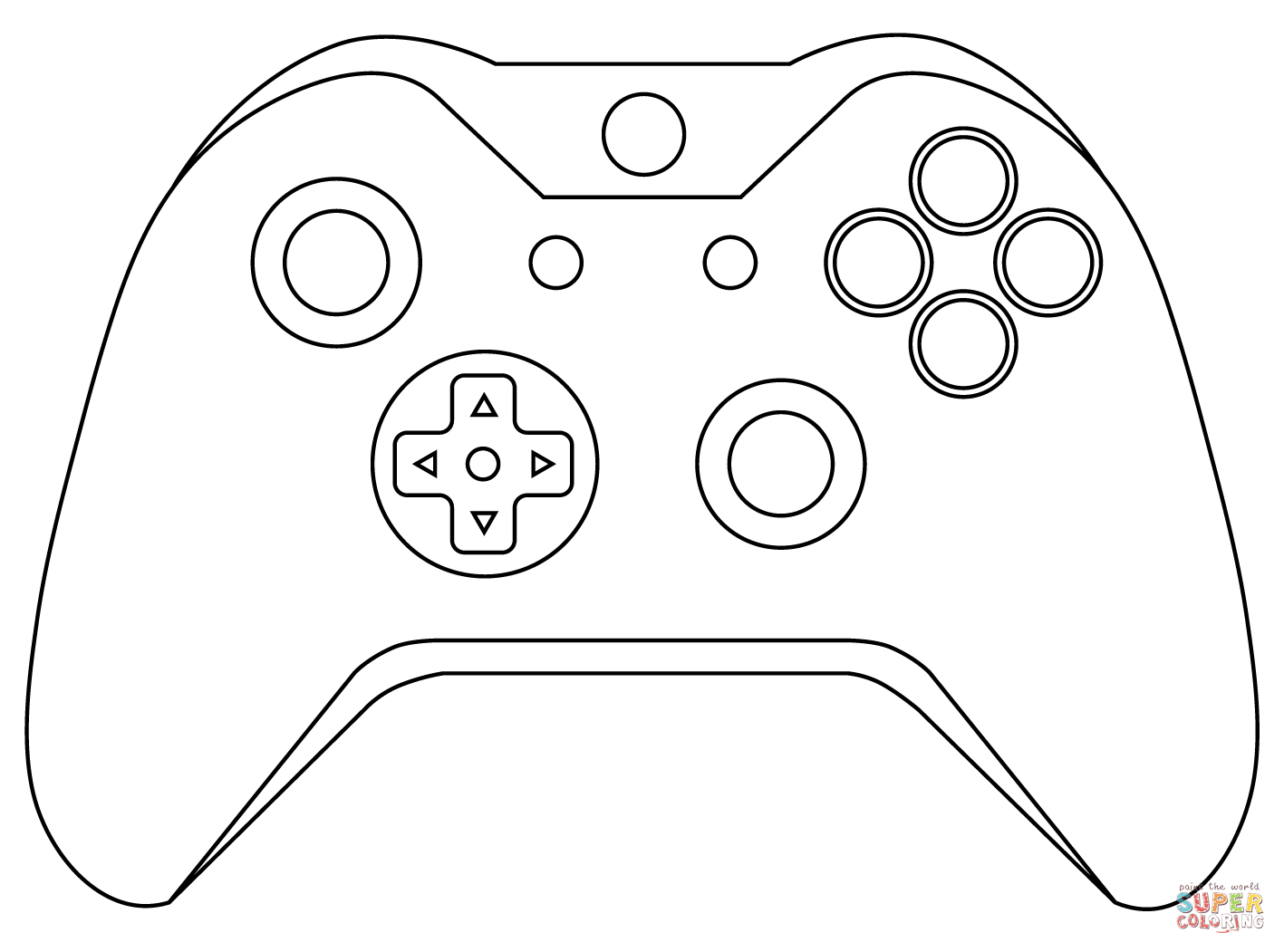 Xbox Controller Coloring Page