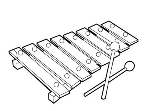 Xylophone Coloring Page ClipArt Best