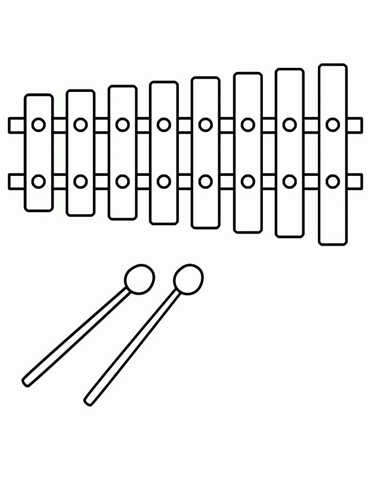 xylophone coloring sheet printable