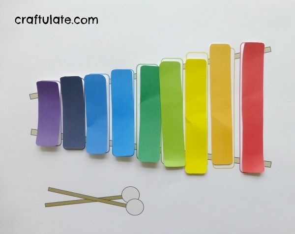 Xylophone Craft With Free Printable Craftulate