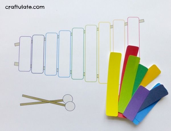 xylophone craft free printable