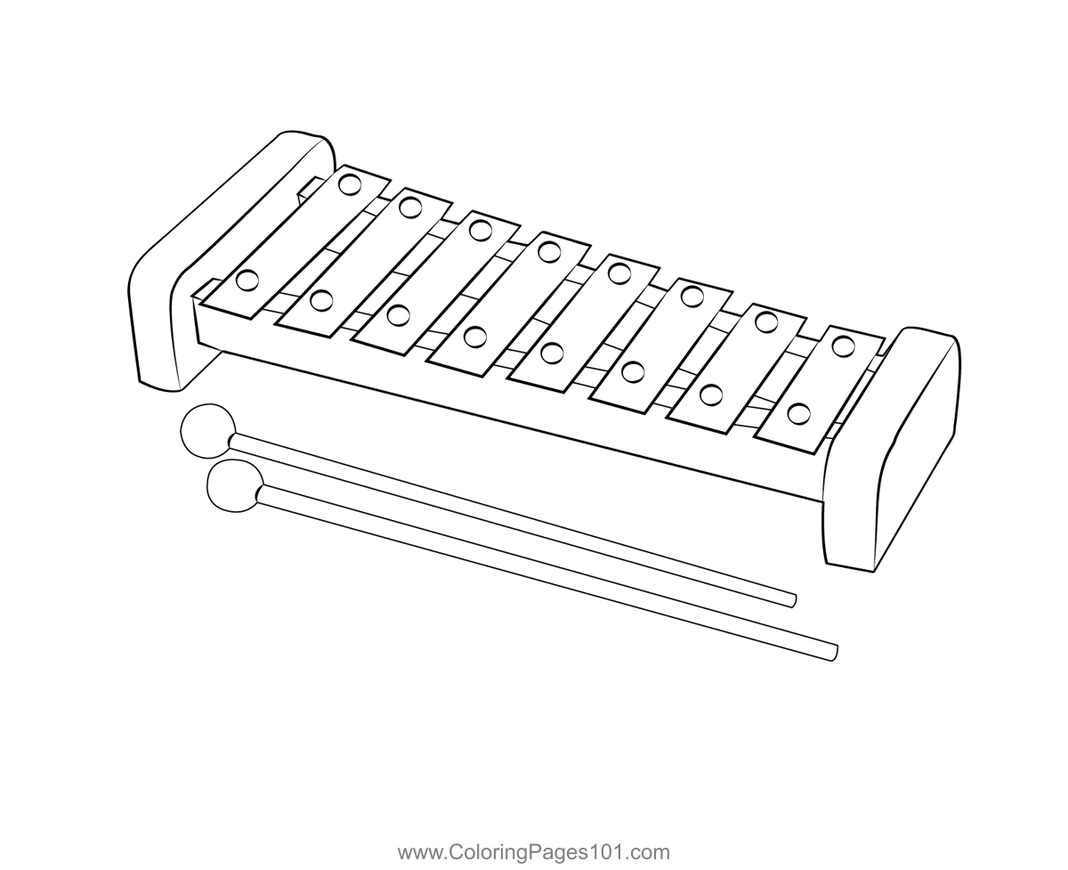 Xylophone Printable Coloring Page