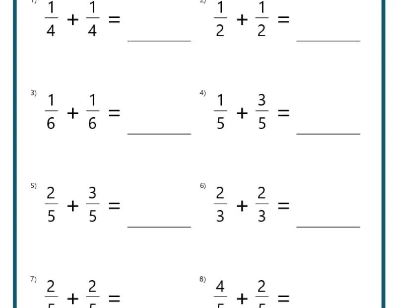 5th Grade Math Worksheets