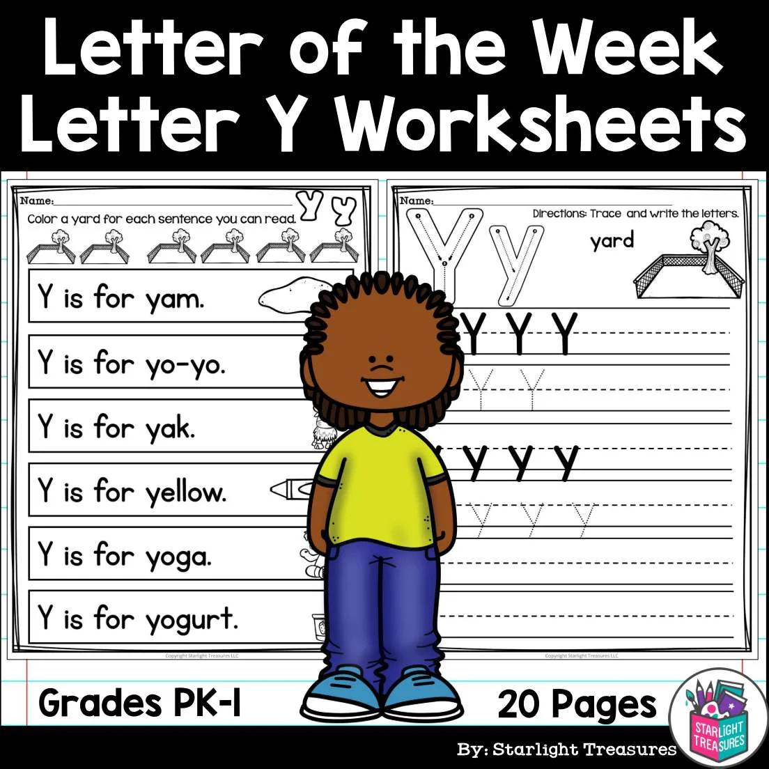 Alphabet Letter Of The Week Worksheets For Early Readers Letter Y Starlight Treasures LLC Alphabet Letter Of The Week Worksheets For Early Readers Letter Y Starlight Treasures LLC