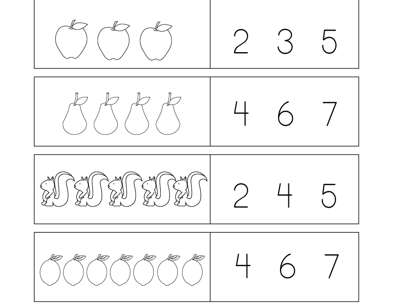 Count And Match Numbers Worksheet Free Printable PDF