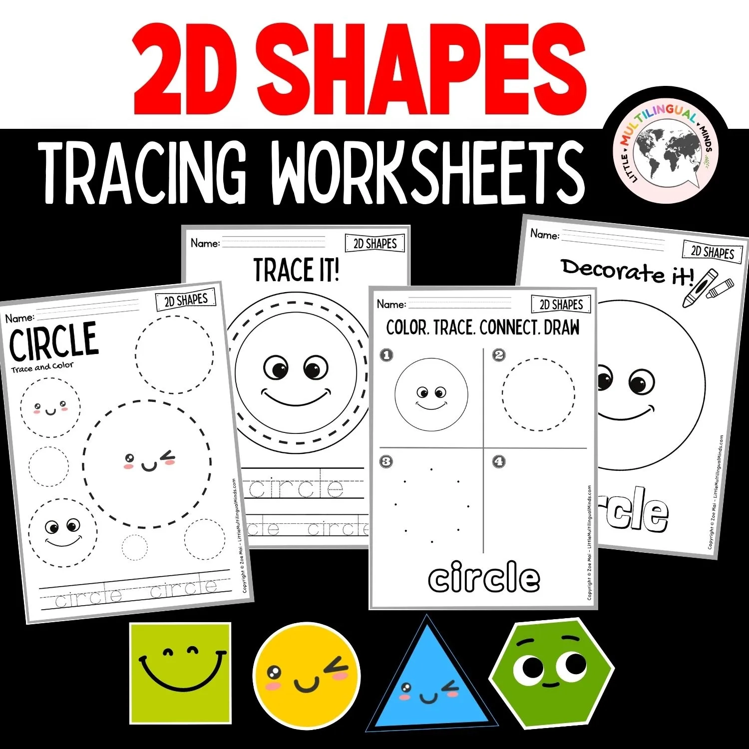 Free Shape Tracing Worksheets Preschool And Kindergarten Free Shape Tracing Worksheets Preschool And Kindergarten