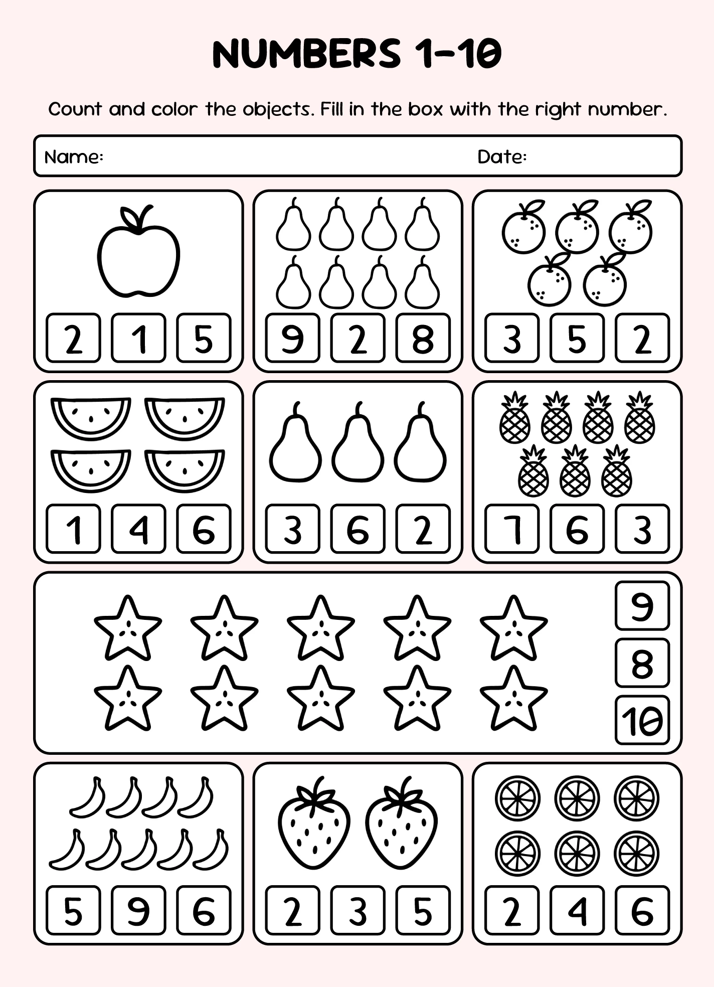 Kindergarten Math Worksheet Free Google Docs Template Gdoc io