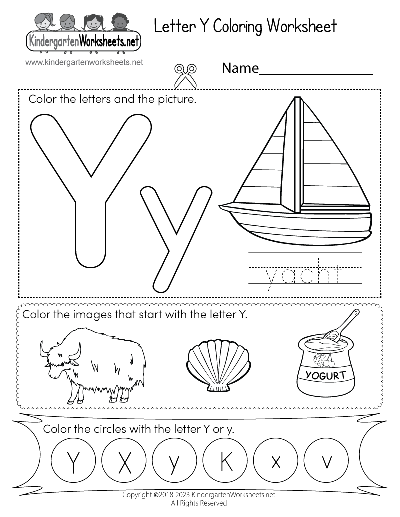 Letter Y Coloring Worksheet Free Printable PDF Letter Y Coloring Worksheet Free Printable PDF