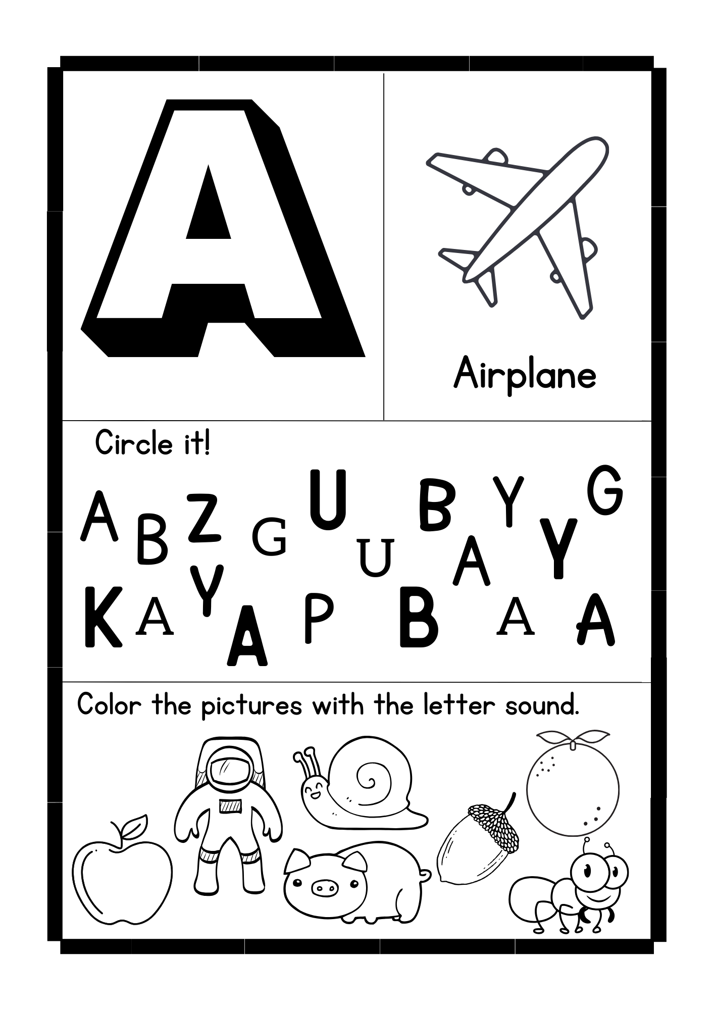 beginning sound letter a worksheets beginning sound letter a worksheets